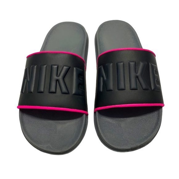 Nike Shoes - NIKE Women’s OFFCOURT Size 7 Cushioned Black and Pink Slides